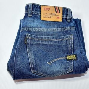 G-Star Raw Tailored Jeans Men’s 30 3301 Cargo Style Hand Finished‎ Selvedge